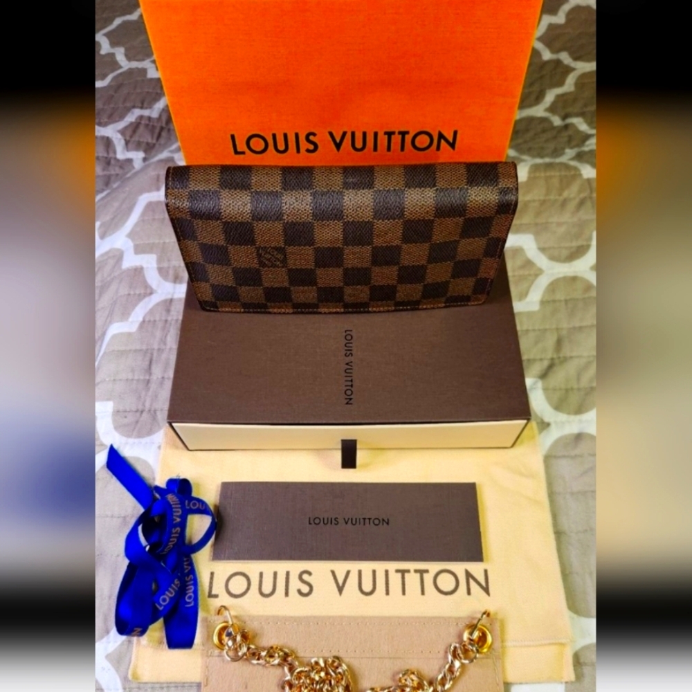 Louis Vuitton Damier Ebene Portefeuille Brazza Wallet DATE STAMPED SP2029